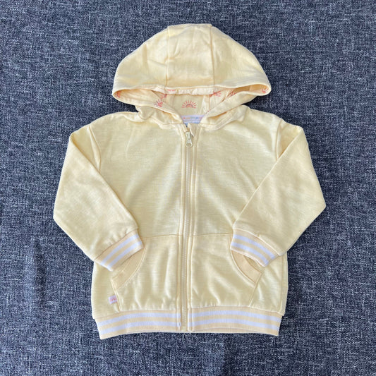 Girls 2-3 Year Plain Yellow "Happy Sunshine Days" Hoodie