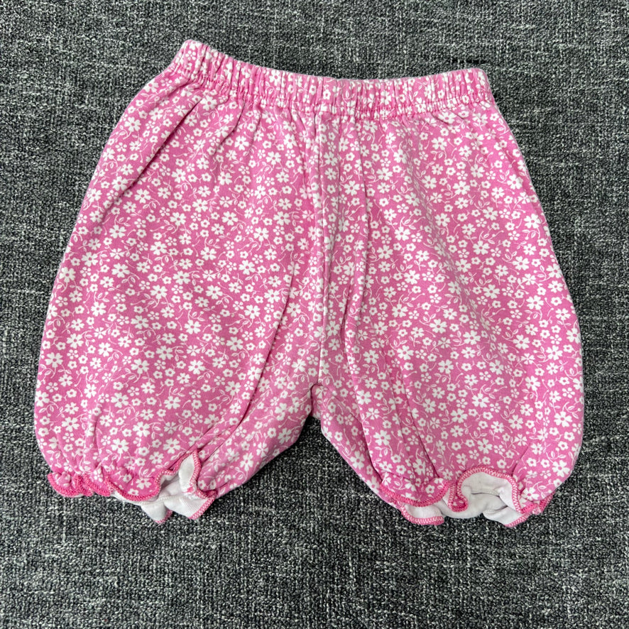 Girls 12-18 Month Pink & White Floral Print Shorts