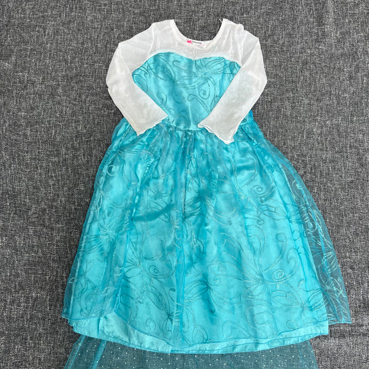 Girls 4-5 Year Turquoise & White Dress