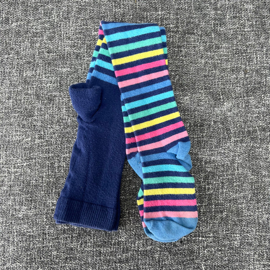 Girls 5-6 Year Rainbow Striped Tights