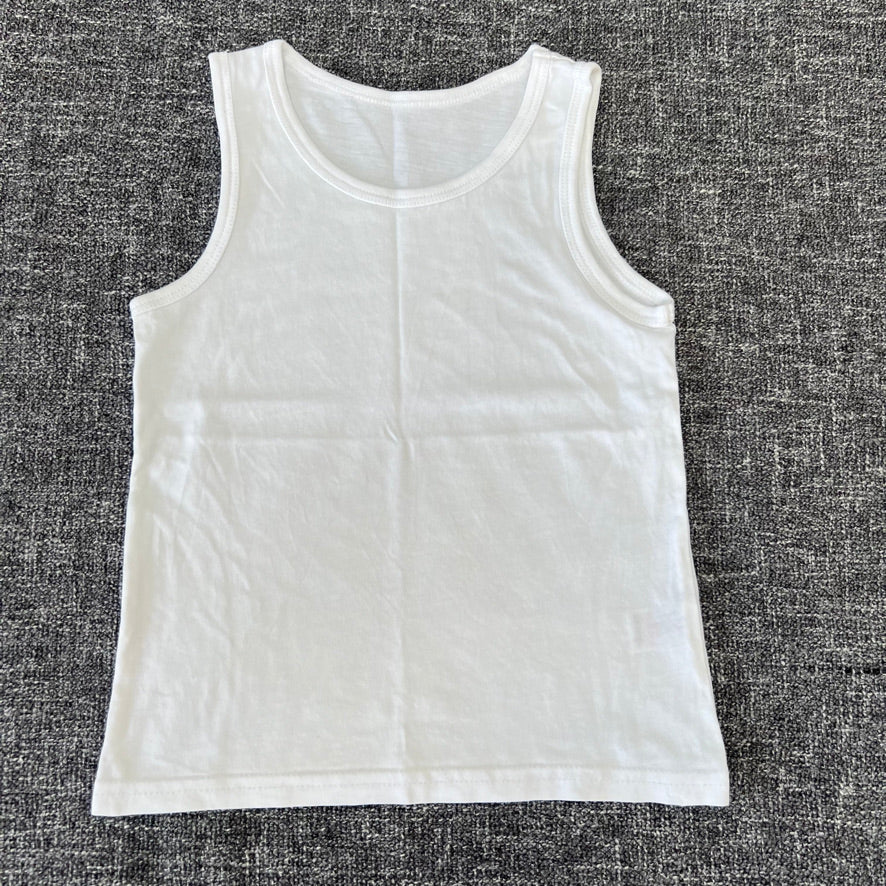 Boys 2-3 Year Plain White Sleeveless Vest