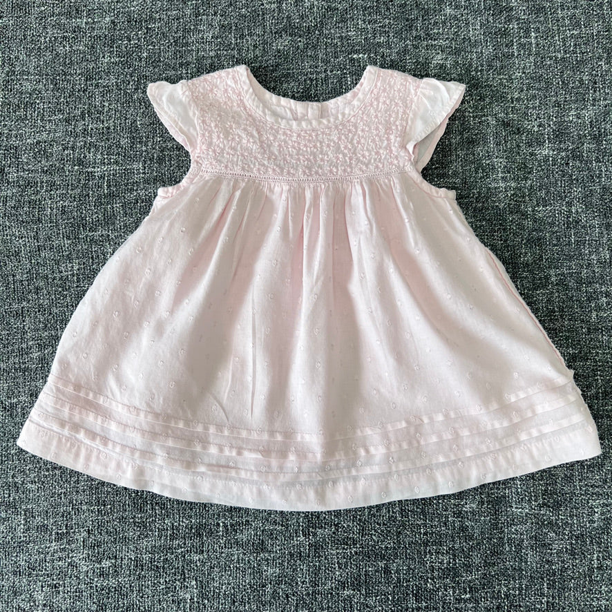 Girls 6-9 Month Pink Embroidered Summer Top