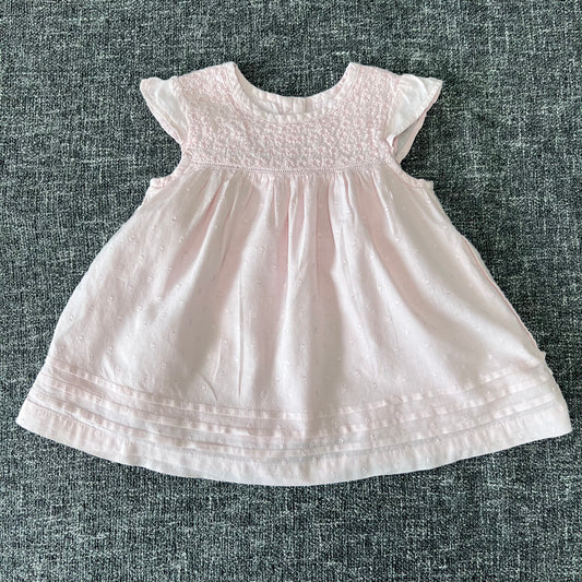 Girls 6-9 Month Pink Embroidered Summer Top