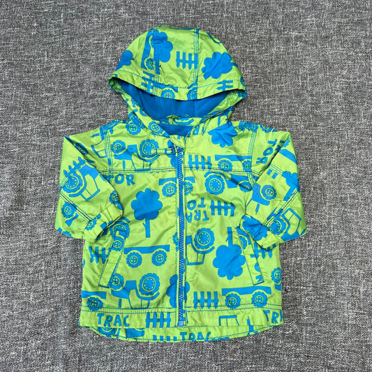 Boys 6-9 Month Green & Blue Tractor Themed Jacket