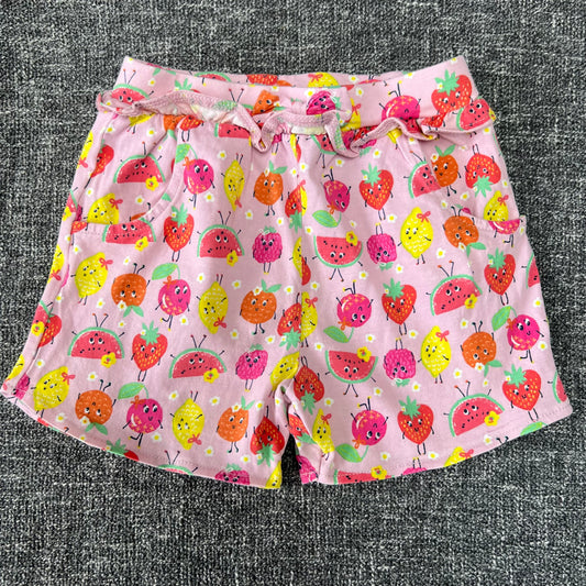 Girls 6-9 Month Pink Shorts With Fruit Pattern