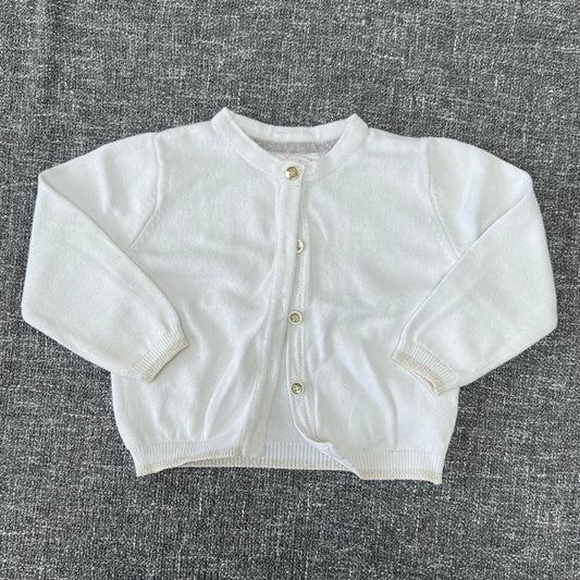 Girls 6-9 Month White Summer Cardigan