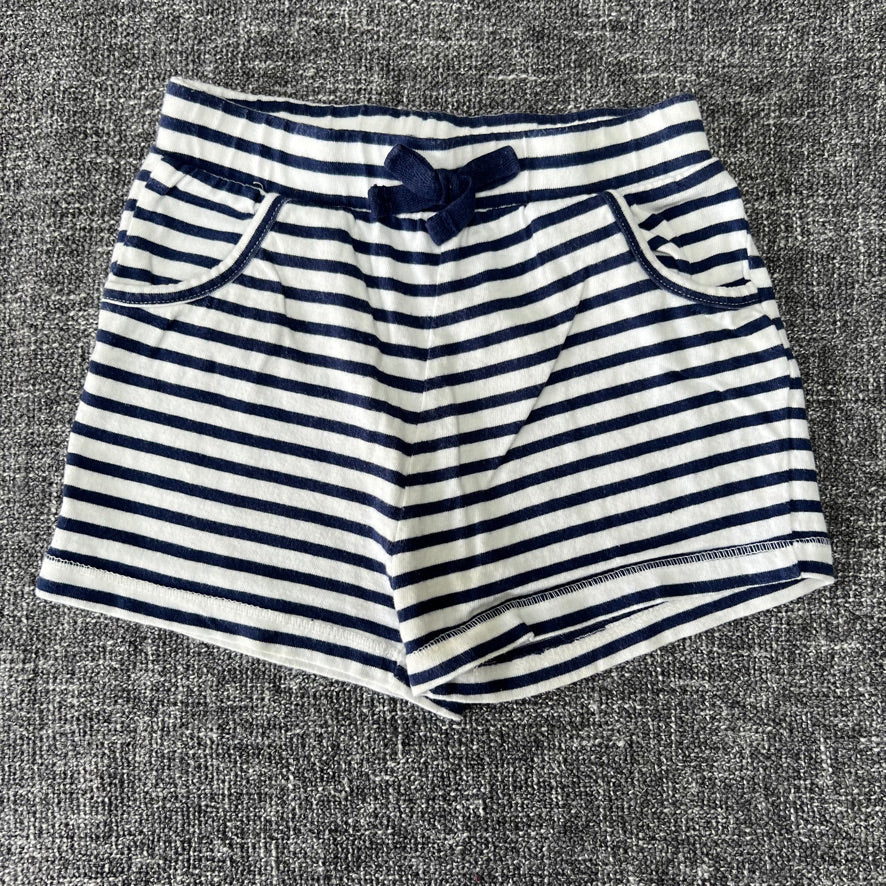 Girls 9-12 Month Blue & White Striped Short