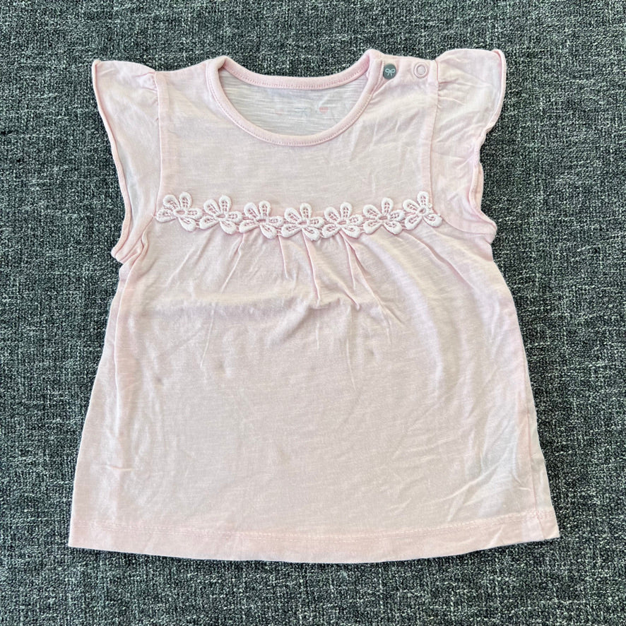 Girls 9-12 Month Plain Pale Pink T-shirt