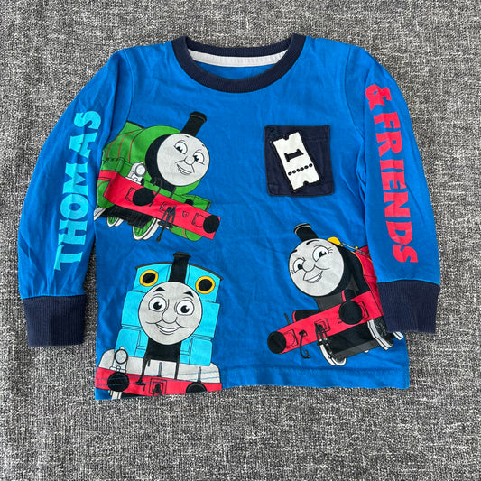 Boys 2-3 Year Blue Thomas "The Tank Engine" Long Sleeved Top