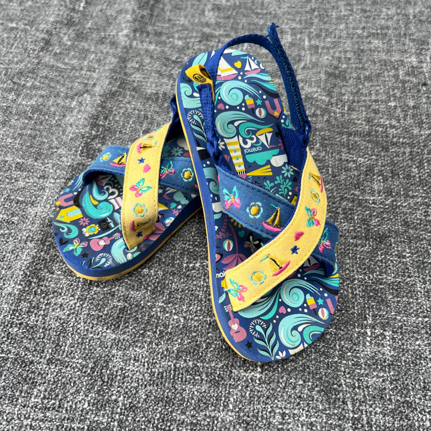 Girls Size 9uk / 26.5eu Blue Seaside Print Sandals