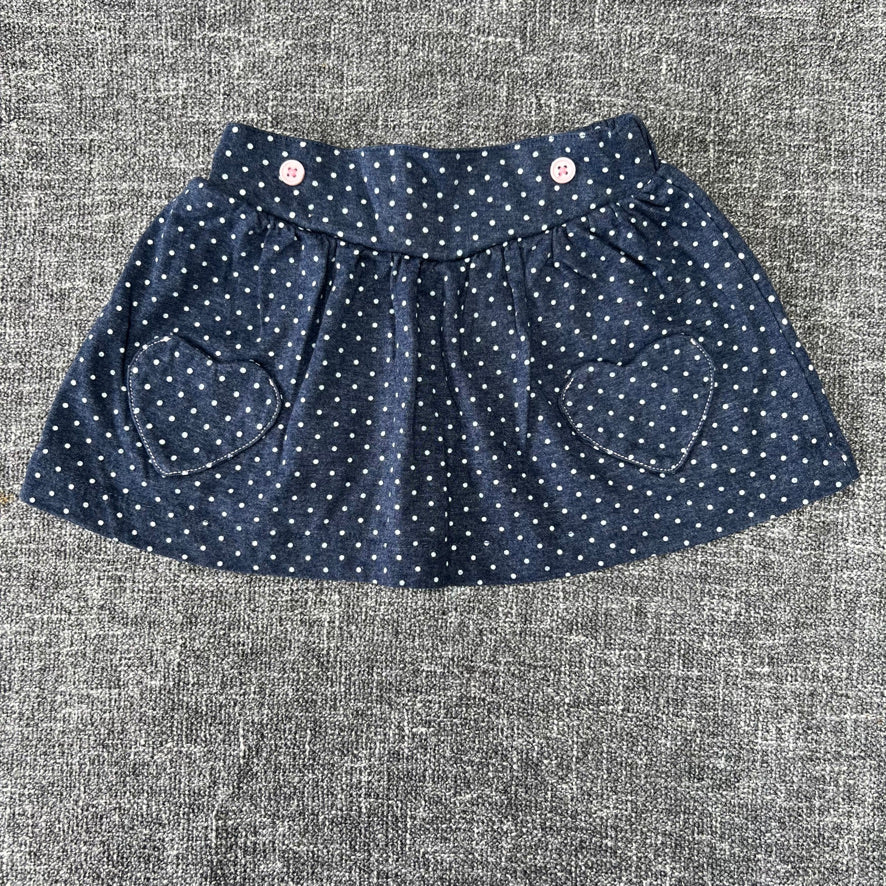 Girls 6-9 Month Blue Skirt With White Spots