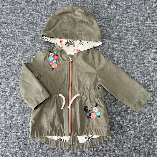 Girls 9-12 Month Khaki Green Light Weight Summer Jacket (PIP)