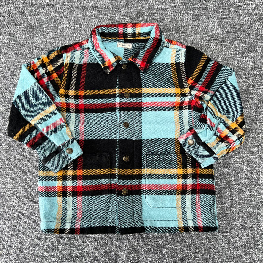 Boys 3-4 Year Black Check Shirt Jacket