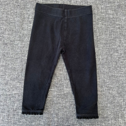 Girls 12-18 Month Plain Black Leggings