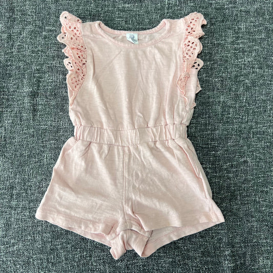 Girls 12-18 Month Plain Light Pink Jumpsuit