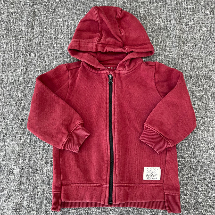 Boys 2-3 Year Red Zip Up Hoodie