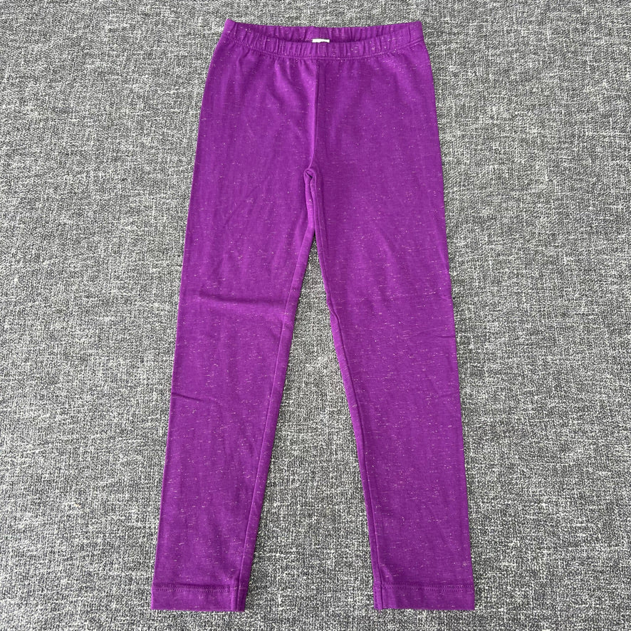 Girls 5-6 Year Purple & Silver Leggings