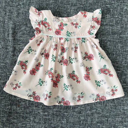 Girls 6-9 Month Pink Summer Top With Floral Print