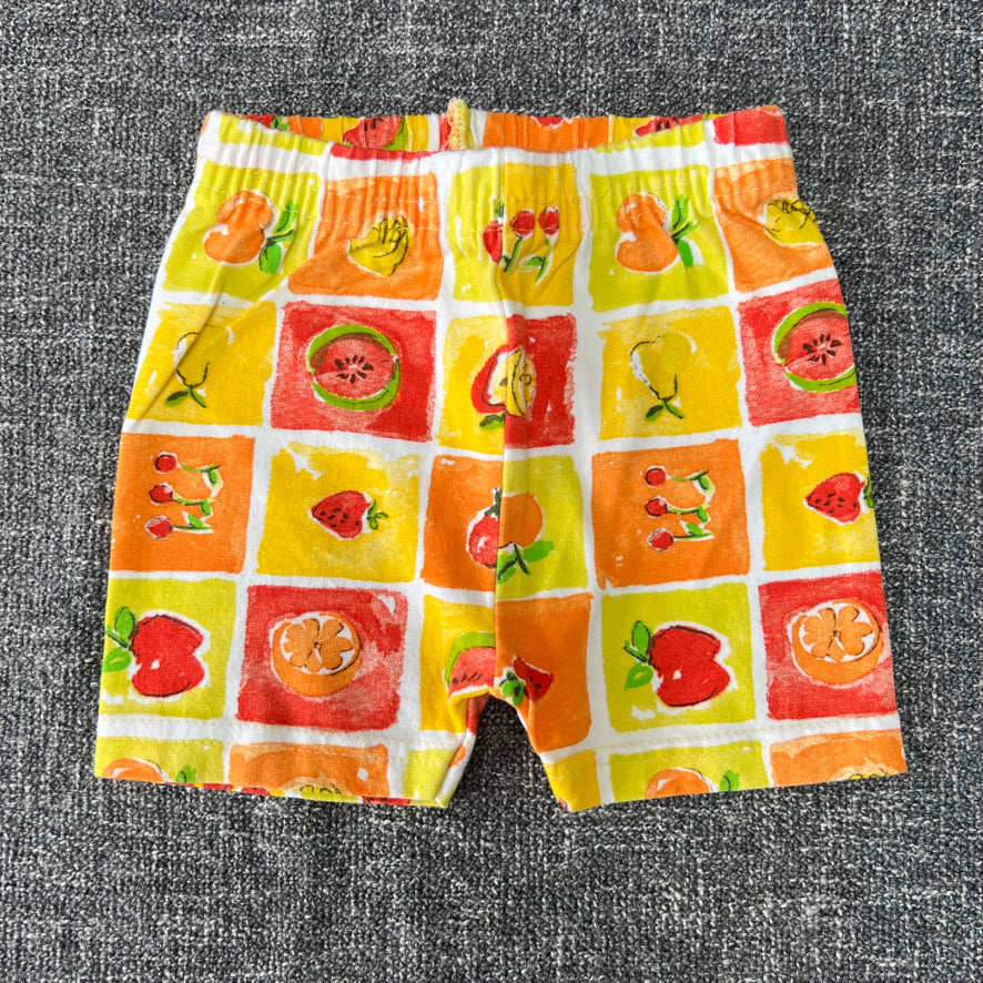 Girls 6-9 Month Yellow & Orange  Fruit Print Shorts