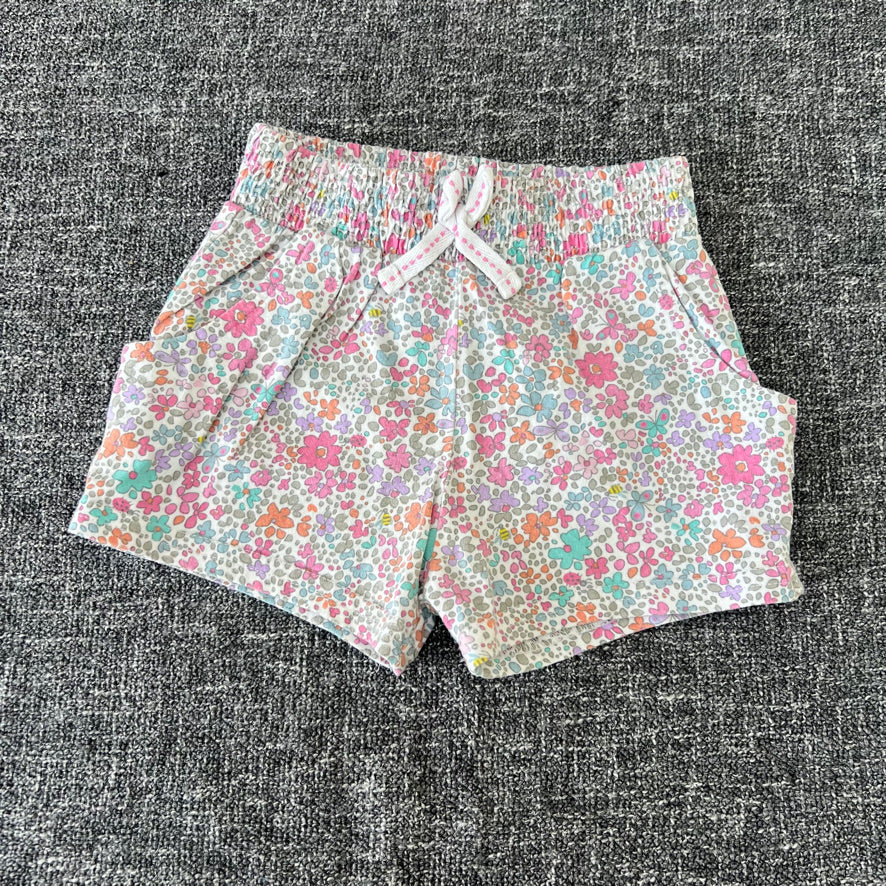 Girls 9-12 Month Multi-coloured Floral Print Shorts