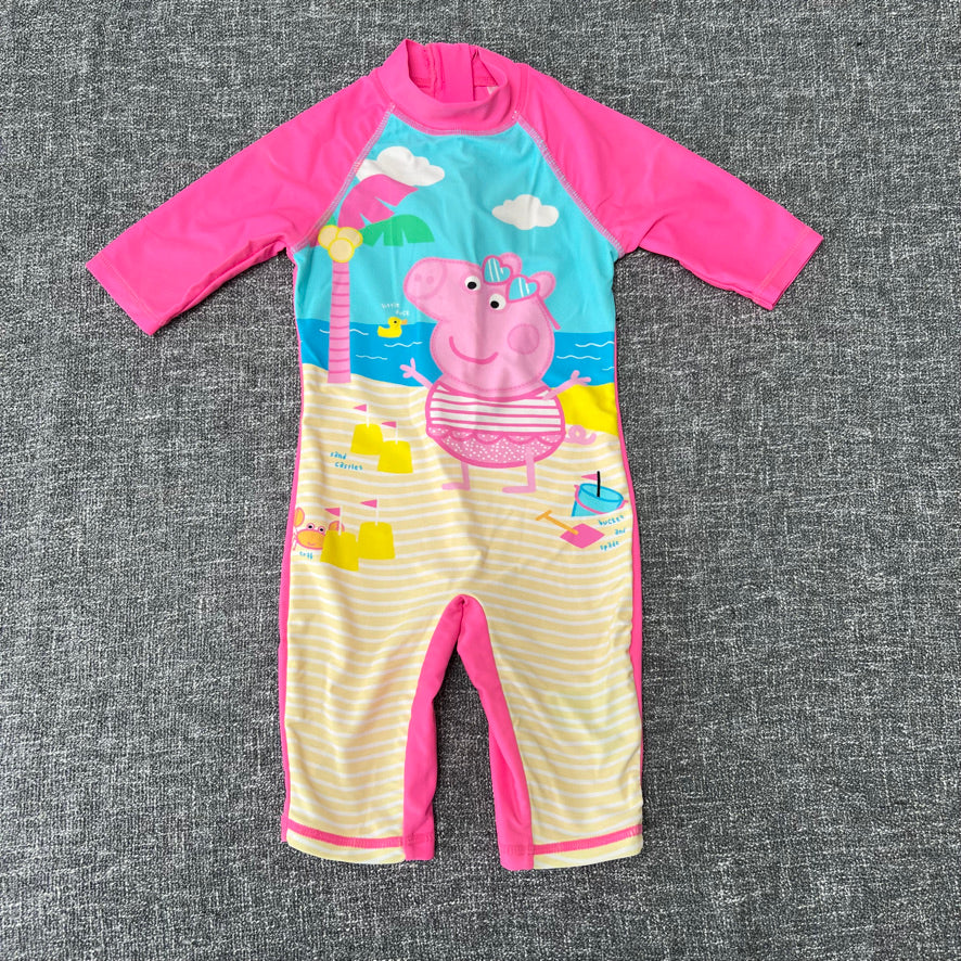 Girls 12-18 Month Pink Peppa Pig Swim All-In-One