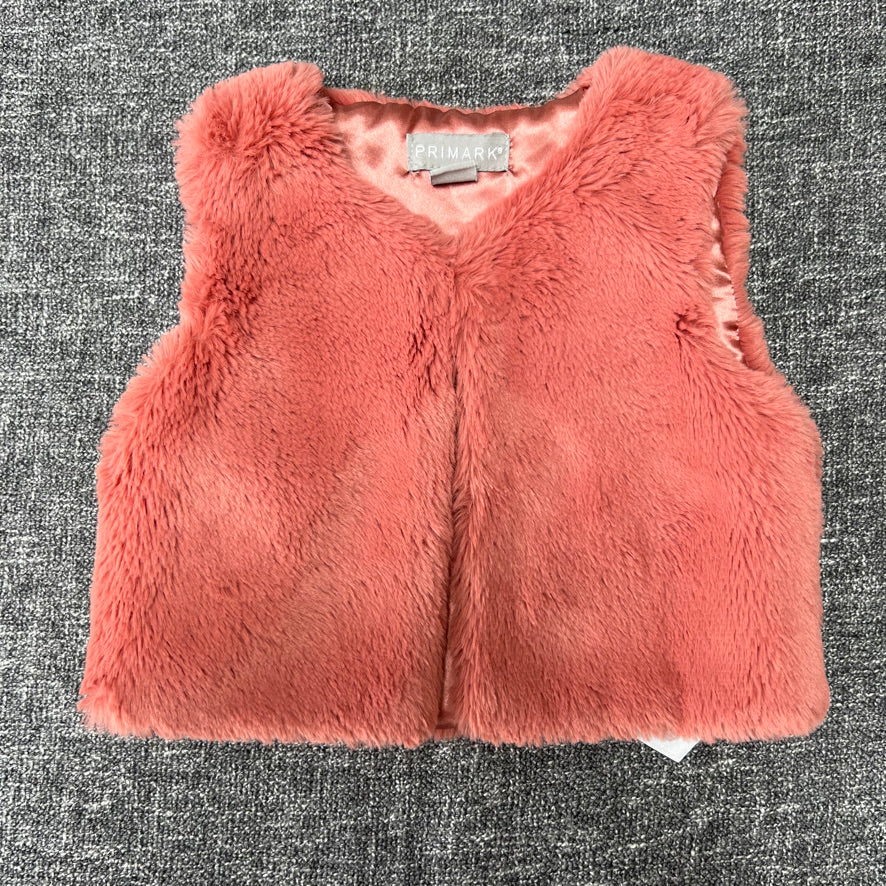 Girls 18-24 Month Peach Faux Fur Gilet