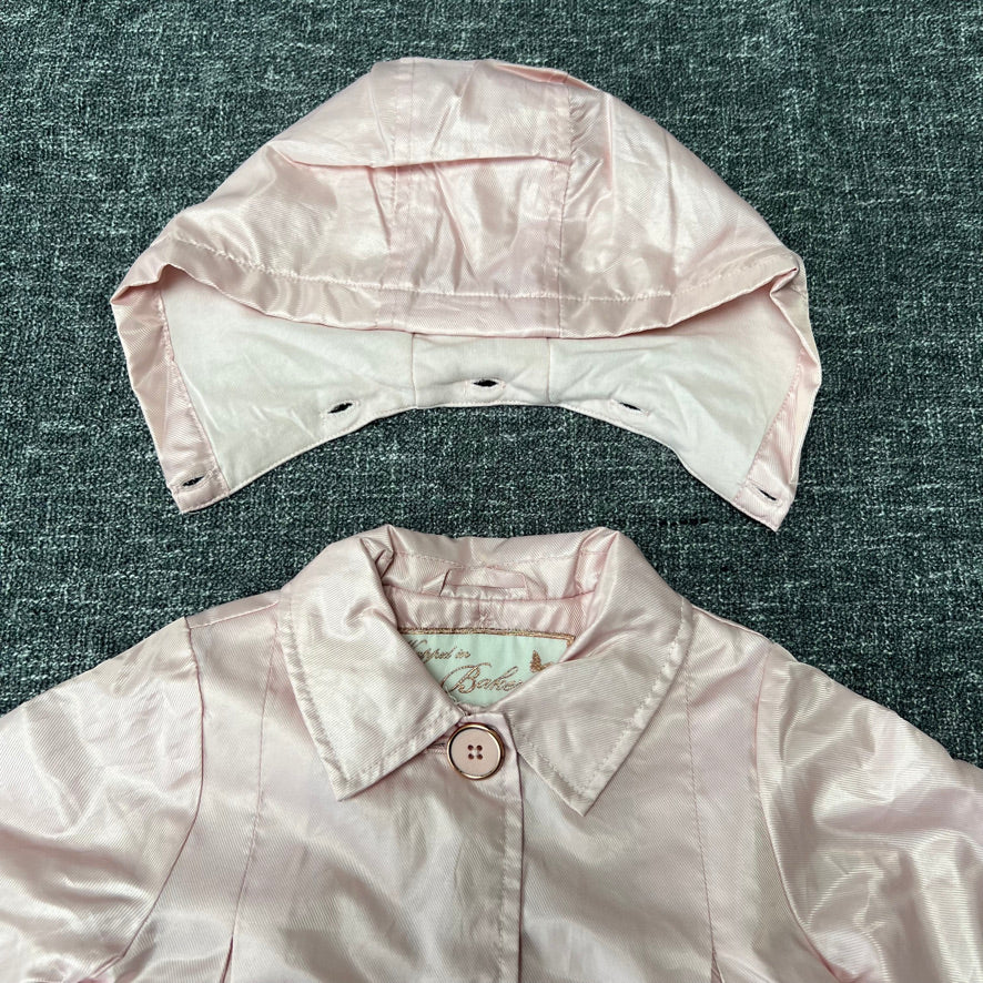 Girls 9-12 Month Pink Rain Coat With Detachable Hood