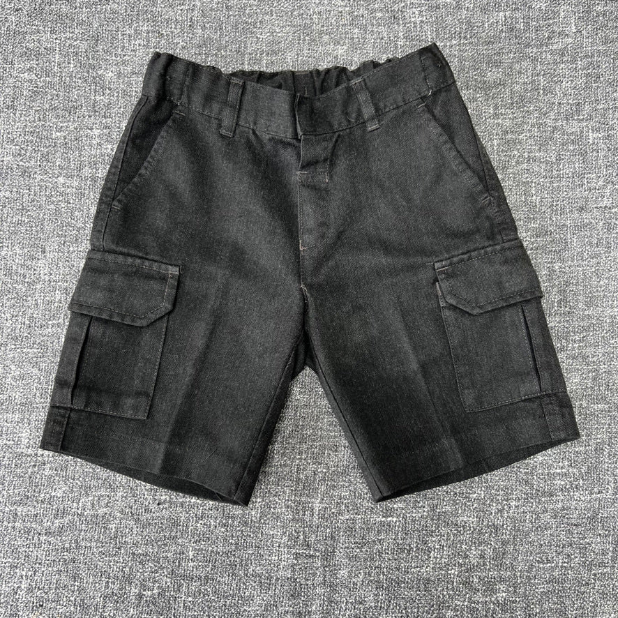 Boys 3-4 Year Black CArgo Style School Shorts