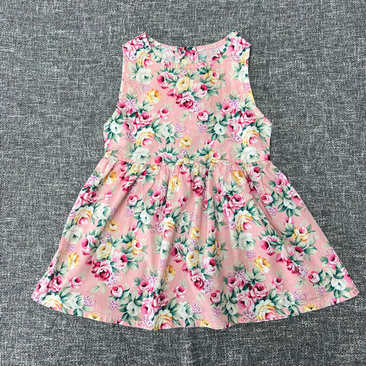 Girls 12-18 Month Pink Summer Dress With Floral Print