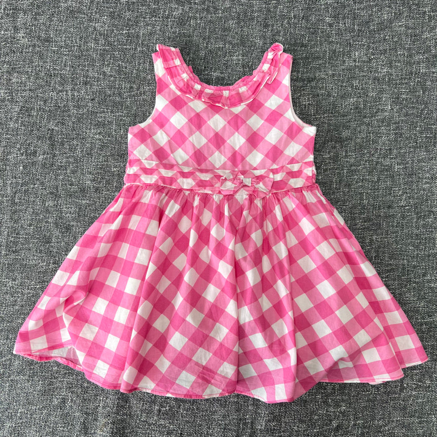 Girls 18-24 Month Pink & White Checked Summer Dress