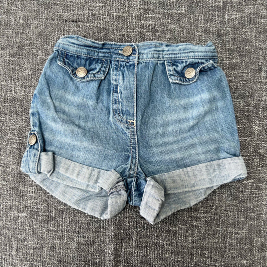 Girls 12-18 Month  Blue Denim Shorts