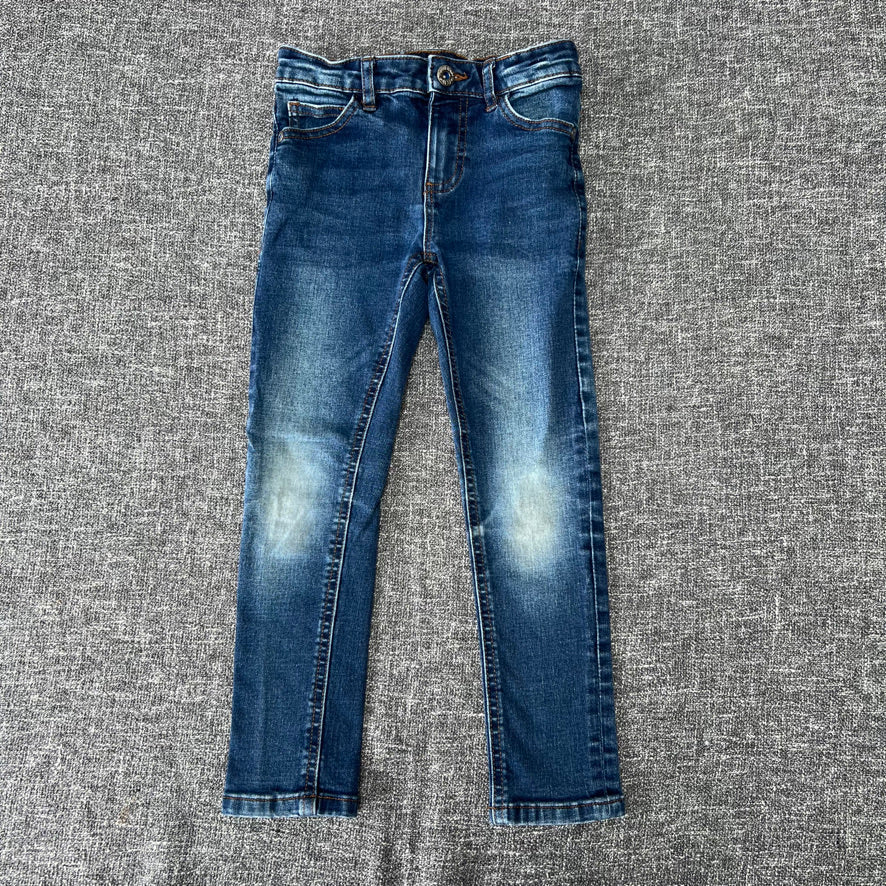 Boys 5-6 Year Blue Super Skinny Fit Jeans