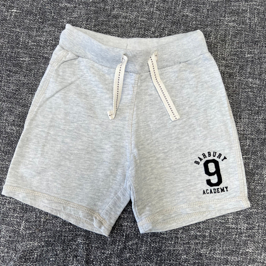 Boys 6-9 Month Grey Jogger Style Shorts "Barbury 9 Academy