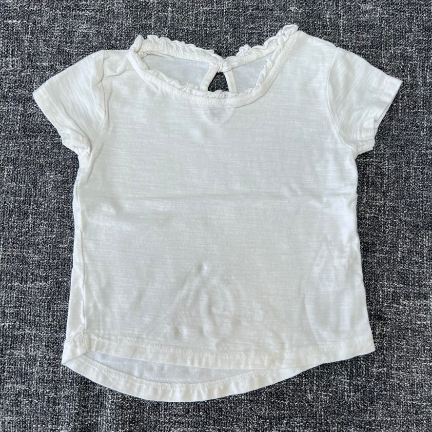 Girls 6-9 Month Plain white T-shirt