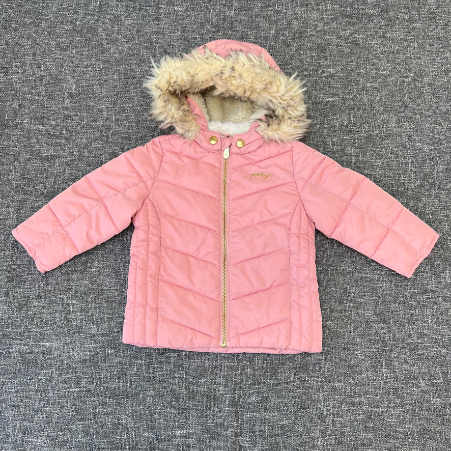 Girls 12-18 Month Pink "McKenzie" Coat With Hood