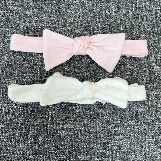 Girls 9-12 Month Pink & White Headbands 2pk