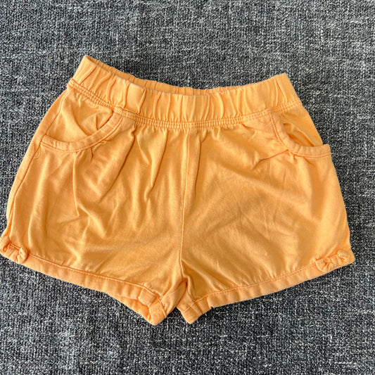 Girls 9-12 Month Plain Pale Orange Shorts