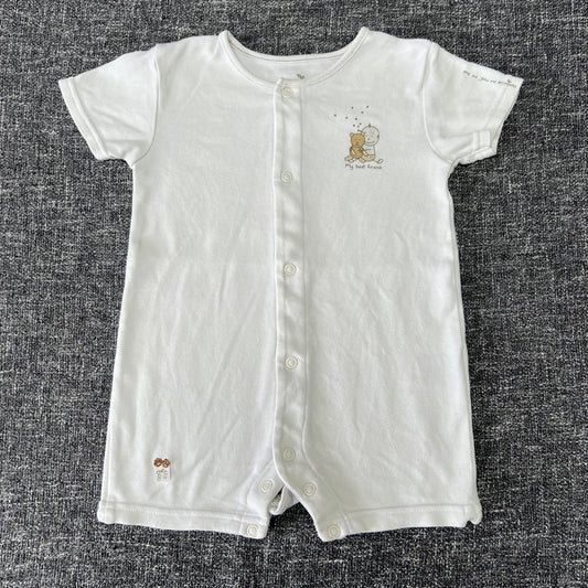 Boys 6-9 Month White Summer Romper (PIP)