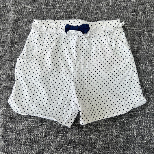 Girls 6-9 Month White Shorts With Blue Spots