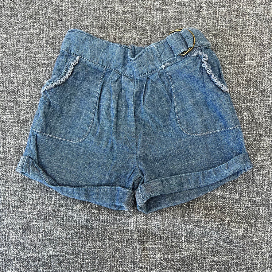 Girls 12-18 Month Blue Denim Style Shorts