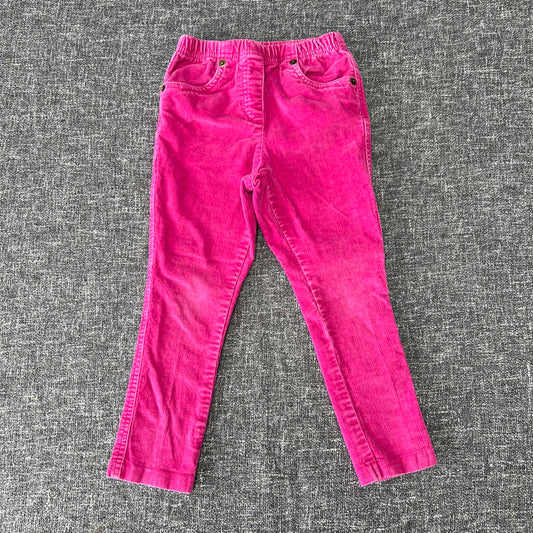 Girls 3-4 Year Pink Cord Trousers