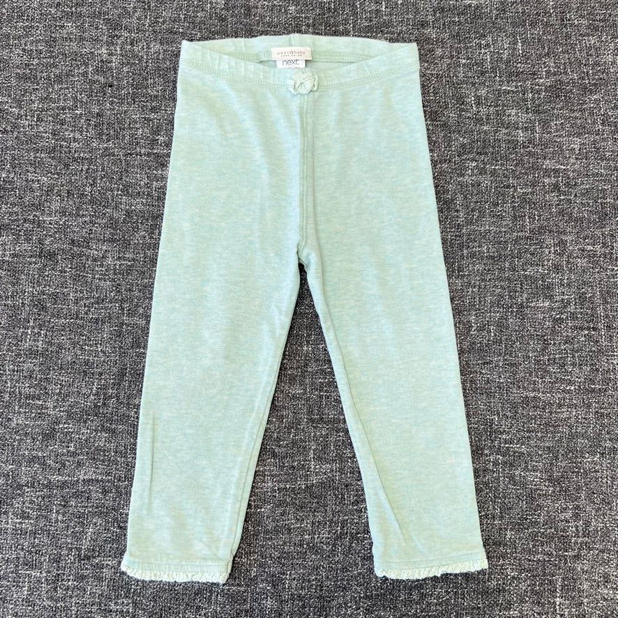 Girls 12-18 Month Plain Pale Green Leggings