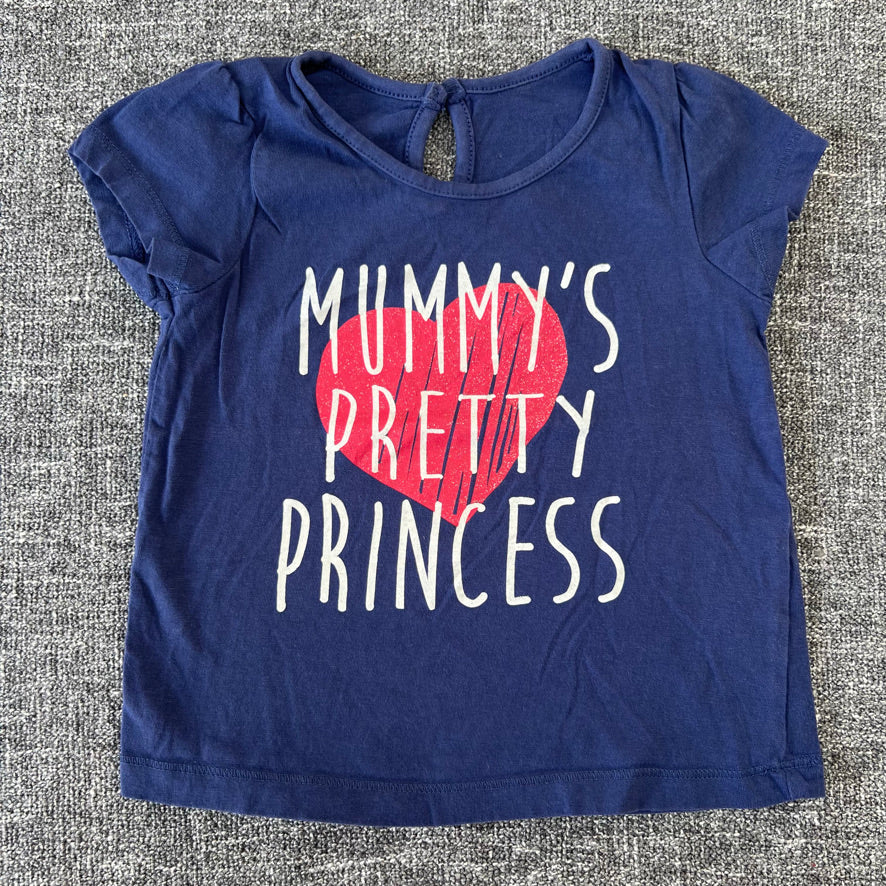 Girls 9-12 Month Blue "Mummy's Pretty Princess