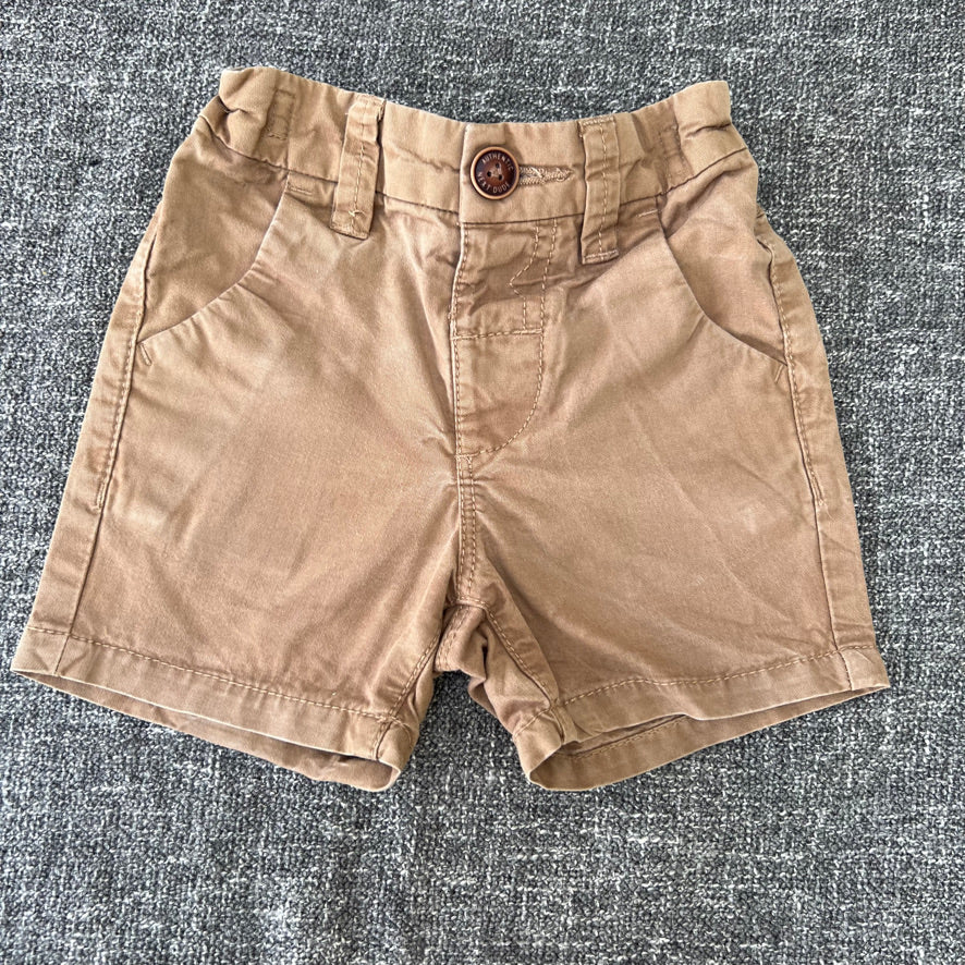 Boys 9-12 Month Light Brown Chino Style Shorts