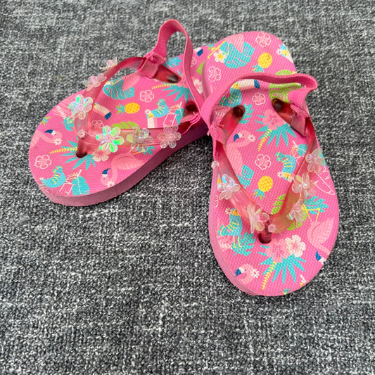 Girls Size 6.5uk / 23.5eu Pink Flip-flops