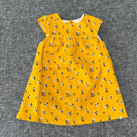 Girls 18-24 Month Yellow Dress With Floral Print