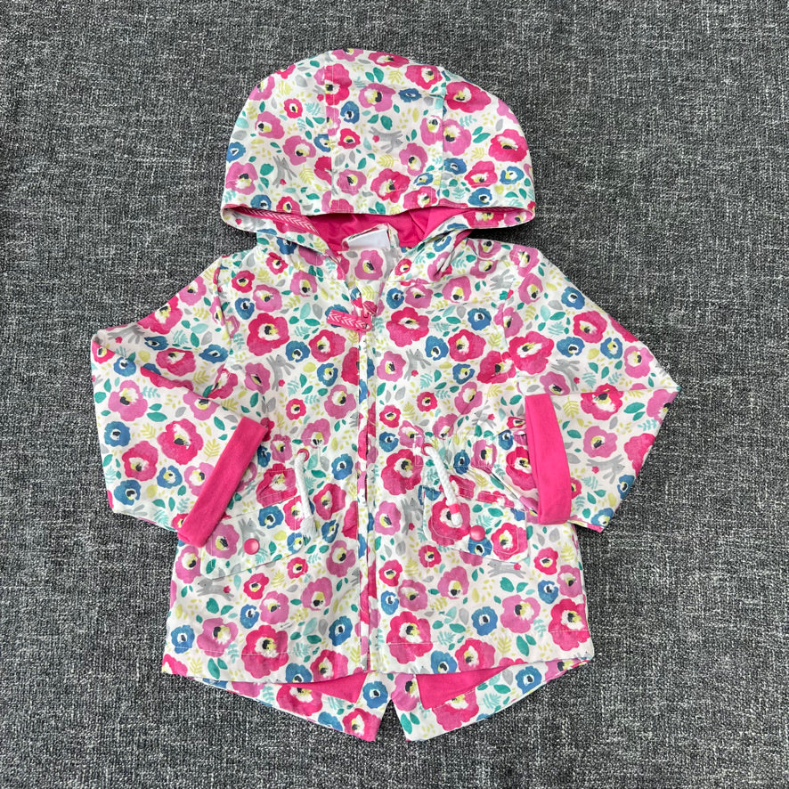 Girls 6-9 Month Pink Floral Print Light Weight Jacket