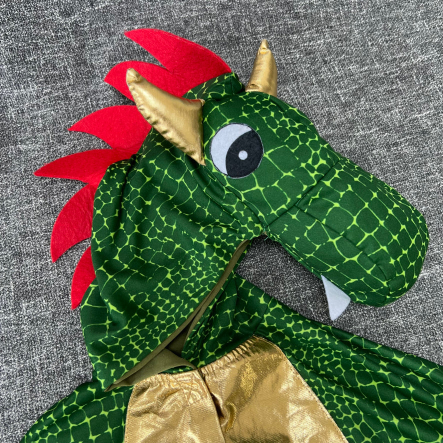 Boys /Girls 3-5 Year Green & Gold Dragon Outfit