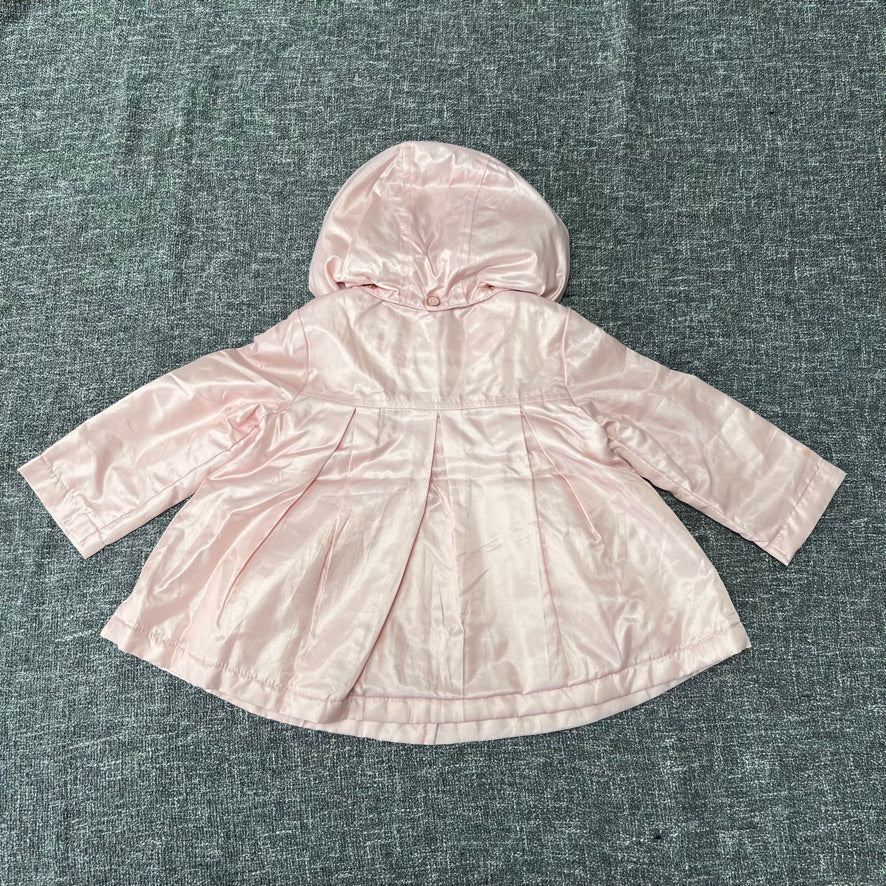 Girls 9-12 Month Pink Rain Coat With Detachable Hood