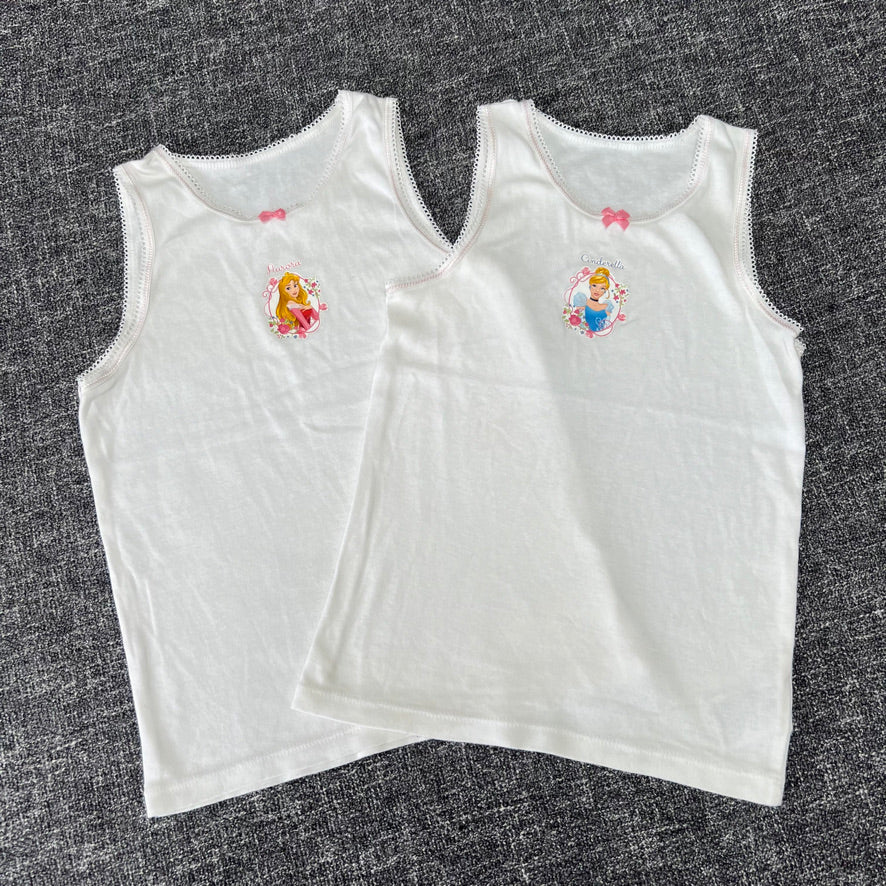 Girls 5-6 Year White Disney Princess Vests 2Pk